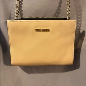 Steve Madden Beige Chain Strap Zipper Accent Shoulder Bag Women’s